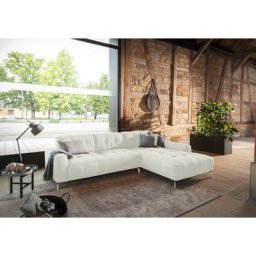 W.SCHILLIG Ecksofa wilson, Spar-Set, inklusive Hocker, mit Absteppungen, Füße Chrom glänzend, Breite 292 cm