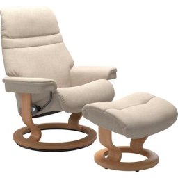 Stressless® Relaxsessel Sunrise (Set, Relaxsessel mit Hocker), mit Classic Base, Größe M, Gestell Eiche