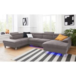 COTTA Polstergarnitur Komaris, (Set), Set: bestehend aus Wohnlandschaft und Hocker, Kopfteilverstellung