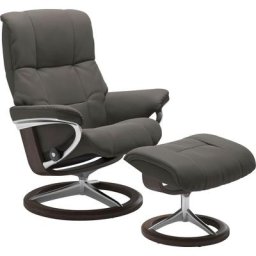 Stressless® Relaxsessel Mayfair (Set, Relaxsessel mit Hocker), mit Hocker, mit Signature Base, Größe S, M & L, Gestell Wenge