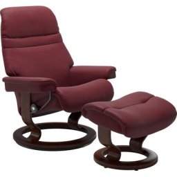 Stressless® Relaxsessel Sunrise (Set, Relaxsessel mit Hocker), mit Classic Base, Größe S, Gestell Braun