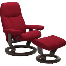 Stressless® Relaxsessel Consul (Set, Relaxsessel mit Hocker), mit Hocker, mit Classic Base, Größe M, Gestell Wenge