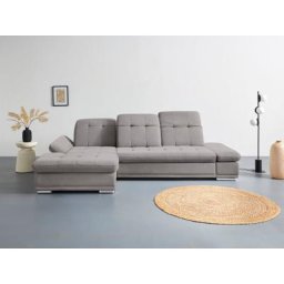 COTTA Ecksofa Holiday, Sitztiefenverstellung, wahlweise mit Bettfunktion inkl. Bettkasten