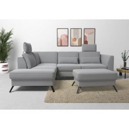 sit&more Ecksofa, inklusive Sitztiefenverstellung, wahlweise mit Bettfunktion, 15cm hoch