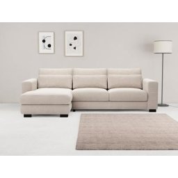 Leonique Ecksofa Olendon Stenaby, mit Memory-Schaum, auch in Cord-Stoff erhältlich, Zierkissen inklusive
