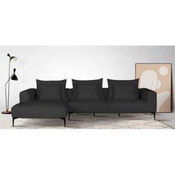 Guido Maria Kretschmer Home&Living Ecksofa BENTE, wahlweise Recamiere links oder rechts, mit schwarzen Metallfüßen