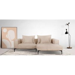Guido Maria Kretschmer Home&Living Ecksofa BENTE, wahlweise Recamiere links oder rechts, mit schwarzen Metallfüßen