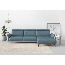 Places of Style Ecksofa Fjord, massiv, wahlweise mit Armlehnfunktion, Kopf- Sitztiefenverstellung