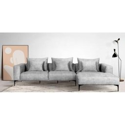 Guido Maria Kretschmer Home&Living Ecksofa BENTE, wahlweise Recamiere links oder rechts, mit schwarzen Metallfüßen