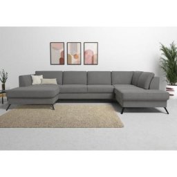 sit&more Wohnlandschaft, inklusive Sitztiefenverstellung, wahlweise mit Bettfunktion, 15cm hoch