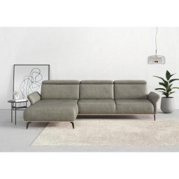 Places of Style Ecksofa Fjord, massiv, wahlweise mit Armlehnfunktion, Kopf- Sitztiefenverstellung