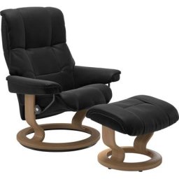 Stressless® Relaxsessel Mayfair (Set, Relaxsessel mit Hocker), mit Hocker, mit Classic Base, Größe S, M & L, Gestell Eiche