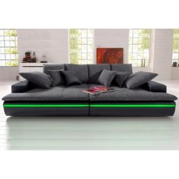 Mr. Couch Big-Sofa Haiti, wahlweise mit Kaltschaum (140kg Belastung/Sitz) und RGB-Beleuchtung