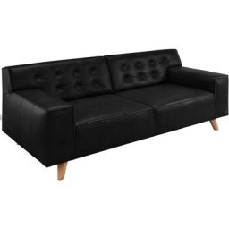 TOM TAILOR 2-Sitzer NORDIC CHIC, mit Kedernaht und Knöpfung, Füße Buche natur