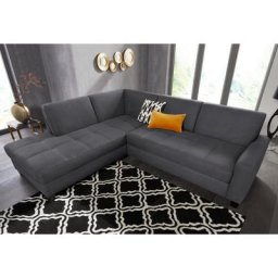 DOMO collection Ecksofa Florentina, wahlweise mit Bettfunktion, mit Kontrastnaht