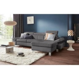 exxpo - sofa fashion Ecksofa, mit Kopf- bzw. Rückenverstellung, wahlweise mit Bettfunktion