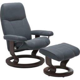 Stressless® Relaxsessel Consul (Set, Relaxsessel mit Hocker), mit Hocker, mit Classic Base, Größe L, Gestell Wenge