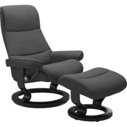 Stressless® Relaxsessel View (Set, Relaxsessel mit Hocker), mit Classic Base, Größe S,Gestell Schwarz