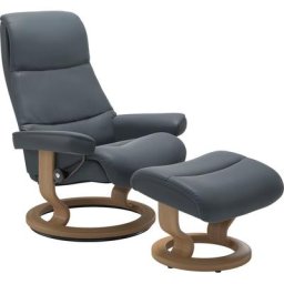 Stressless® Relaxsessel View (Set, Relaxsessel mit Hocker), mit Classic Base, Größe M,Gestell Eiche