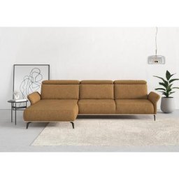 Places of Style Ecksofa Fjord, massiv, wahlweise mit Armlehnfunktion, Kopf- Sitztiefenverstellung