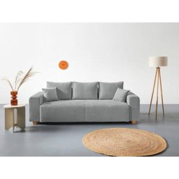 COLLECTION AB Schlafsofa Yves, mit Bettkasten und Bettfunktion, 2 Zierkissen inklusive, in Cord