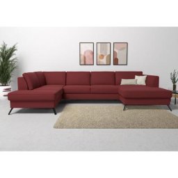 sit&more Wohnlandschaft, inklusive Sitztiefenverstellung, wahlweise mit Bettfunktion, 15cm hoch