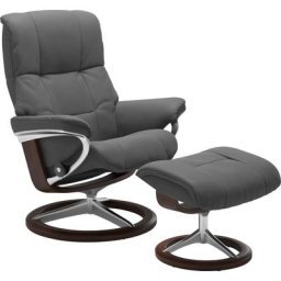 Stressless® Relaxsessel Mayfair (Set, Relaxsessel mit Hocker), mit Hocker, mit Signature Base, Größe S, M & L, Gestell Braun