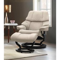 Stressless® Relaxsessel Reno (Set, Relaxsessel mit Hocker), mit Hocker, mit Classic Base, Größe S, M & L, Gestell Schwarz