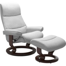 Stressless® Relaxsessel View (Set, Relaxsessel mit Hocker), mit Classic Base, Größe S,Gestell Braun