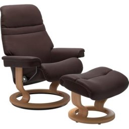 Stressless® Relaxsessel Sunrise (Set, Relaxsessel mit Hocker), mit Classic Base, Größe S, Gestell Eiche