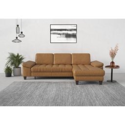 sit&more Ecksofa, Recamiere, mit oder ohne Bettfunktion, Bettkasten, Füße wengefarben