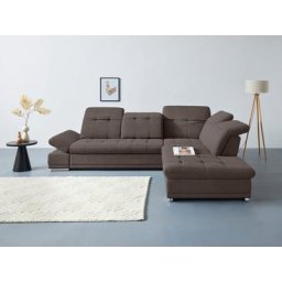 COTTA Ecksofa Holiday, Sitztiefenverstellung, wahlweise mit Bettfunktion inkl. Bettkasten