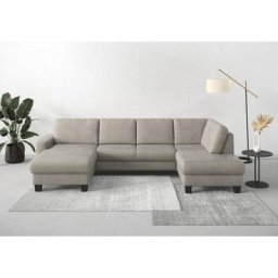 Home affaire Wohnlandschaft Summer, mit oder ohne Bettfunktion und Bettkasten, wengefarbene Holzfüße
