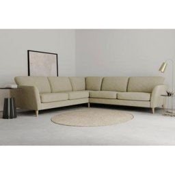Home affaire Ecksofa Marseille, gleichschenklig, aus Eiche-Massivholz Beinen, verschiedene Bezüge