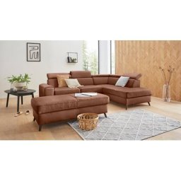 exxpo - sofa fashion Ecksofa, inklusive Kopf- bzw. Rückenverstellung, wahlweise mit Bettfunktion