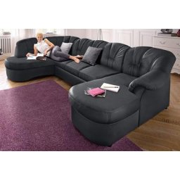 DOMO collection Wohnlandschaft Flores, wahlweise mit Bettfunktion, wahlweise mit Federkern