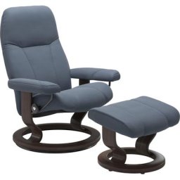 Stressless® Relaxsessel Consul (Set, Relaxsessel mit Hocker), mit Hocker, mit Classic Base, Größe S, Gestell Wenge