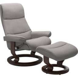 Stressless® Relaxsessel View (Set, Relaxsessel mit Hocker), mit Classic Base, Größe S,Gestell Braun