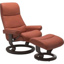 Stressless® Relaxsessel View (Set, Relaxsessel mit Hocker), mit Classic Base, Größe S,Gestell Wenge