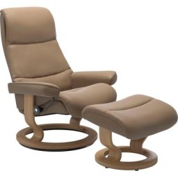 Stressless® Relaxsessel View (Set, Relaxsessel mit Hocker), mit Classic Base, Größe M,Gestell Eiche
