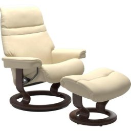 Stressless® Relaxsessel Sunrise (Set, Relaxsessel mit Hocker), mit Classic Base, Größe S, Gestell Wenge