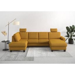 Home affaire Wohnlandschaft Summer, mit oder ohne Bettfunktion und Bettkasten, wengefarbene Holzfüße