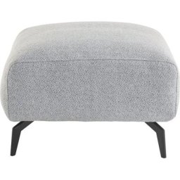 andas Hocker Drobak, aus Cord Bezug, mit schwarzen Metall Füßen
