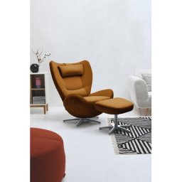 TOM TAILOR Loungesessel TOM PURE, mit Metall-Drehfuß in Chrom