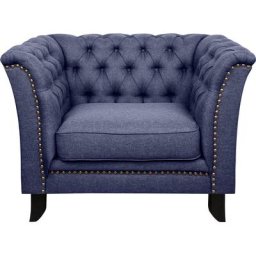 Leonique Sessel Lynelle, Chesterfield Design mit typischer Knopfheftung und Nietenbesatz