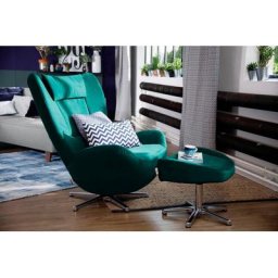 TOM TAILOR Loungesessel TOM PURE, mit Metall-Drehfuß in Chrom