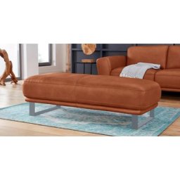 W.SCHILLIG Hocker montanaa, mit Metallkufen in Chrom glänzend, Breite 141 cm
