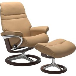 Stressless® Relaxsessel Sunrise (Set, Relaxsessel mit Hocker), mit Signature Base, Größe M, Gestell Wenge