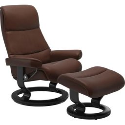 Stressless® Relaxsessel View (Set, Relaxsessel mit Hocker), mit Classic Base, Größe L,Gestell Schwarz
