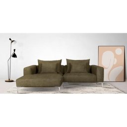 Guido Maria Kretschmer Home&Living Ecksofa JANTE, wahlweise Recamiere links oder rechts, mit Chromfüßen